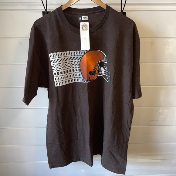 NWT Cleveland Browns NFL Team Apparel Mens Short Sleeve Shirt‎ Sz XL 100% Cotton - Picture 2 of 7